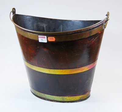 Lot 96 - An early 20th century tin peat bucket,...