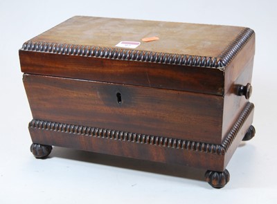 Lot 97 - A Regency mahogany box, of sarcophagus form,...