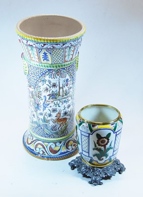 Lot 104 - A modern Portuguese hand-painted majolica...