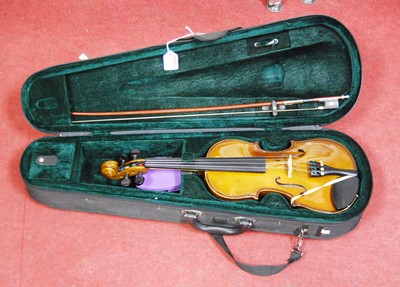 Lot 124 - A modern Chinese Cremona students violin,...