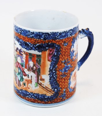 Lot 196 - A 19th century Chinese famille rose tankard...