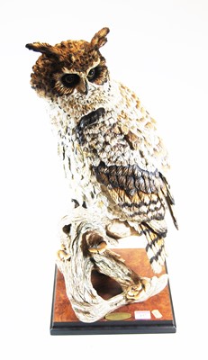 Lot 137 - A modern Florence resin figure of an owl...