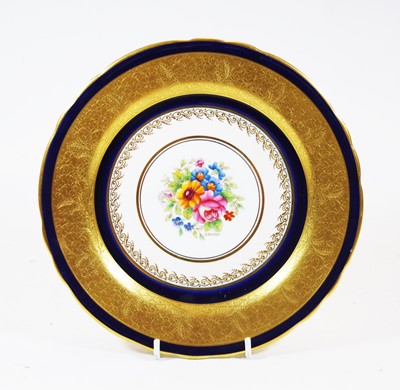 Lot 217 - An Aynsley porcelain cabinet plate decorated...