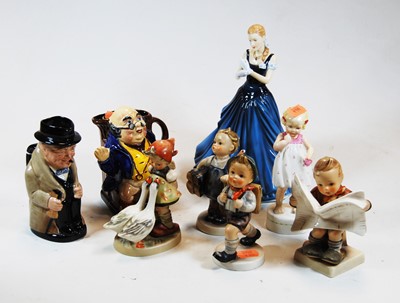 Lot 242 - Four various Hummel figures to include goose...