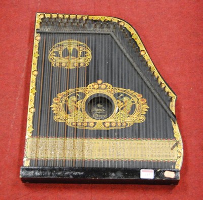 Lot 145 - An early 20th century ebonised and gilt...