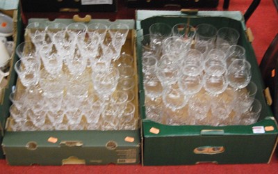 Lot 160 - Two boxes of miscellaneous glassware, to...