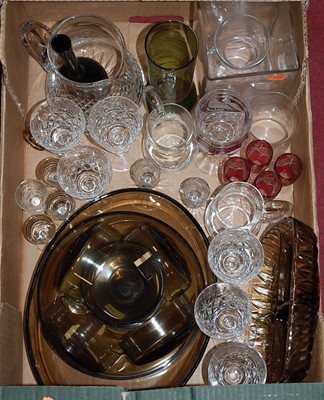 Lot 172 - A box of miscellaneous glassware, to include...