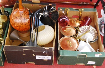 Lot 189 - Two boxes of miscellaneous items, to include...