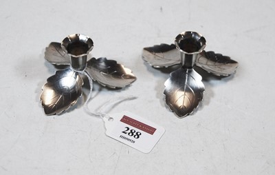 Lot 288 - A pair of 20th century Danish white metal...