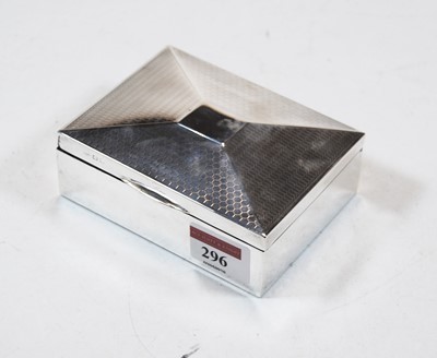 Lot 296 - A George V silver table cigarette box, of...
