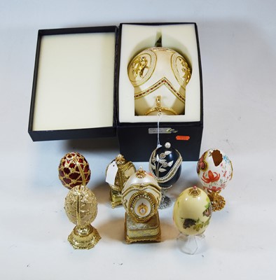Lot 250 - A collection of Fabergé style musical eggs;...