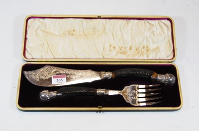 Lot 265 - A cased pair of late Victorian silver plated...