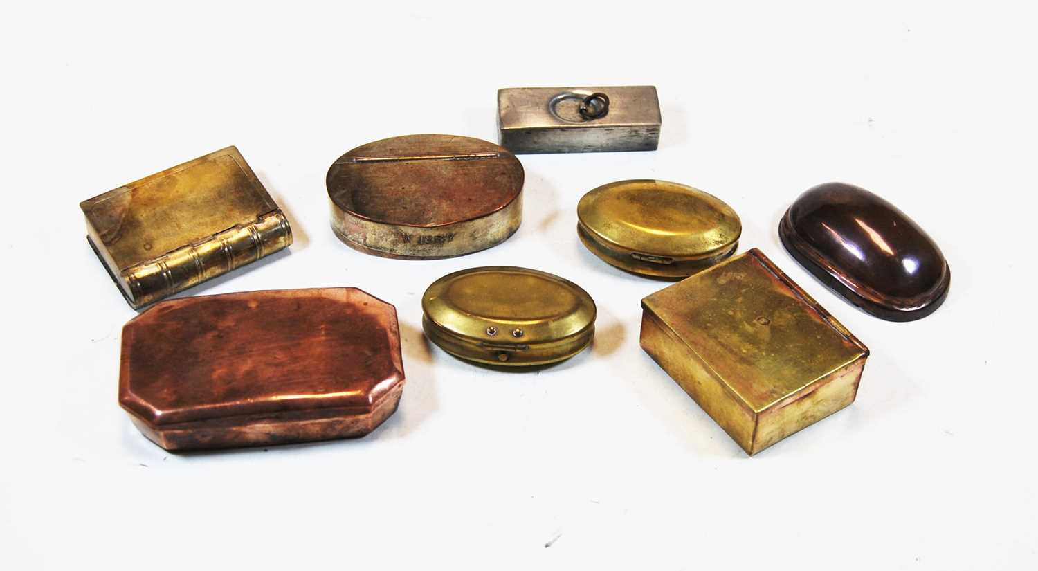 Lot 364 - An early 20th century novelty brass snuff box...