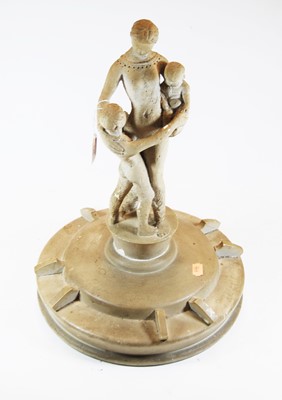 Lot 128 - A mid 20th century painted plaster figure of a...