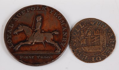 Lot 2246 - Suffolk-Blything Hundred half penny token,...