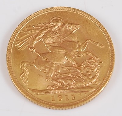 Lot 2251 - Great Britain, 1911 gold sovereign, George V,...
