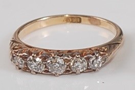 Lot 2585 - A late Victorian yellow metal diamond...
