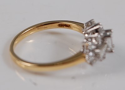 Lot 2587 - An 18ct yellow and white gold diamond oblong...