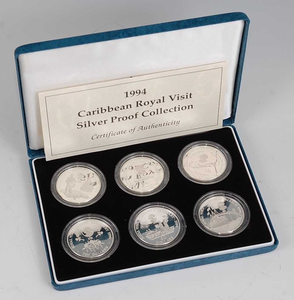 Lot 2019 - The Royal Mint, 1994 Caribbean Royal Visit...