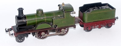 Lot 255 - A Bing Works gauge 1 2-4-0 engine and tender...