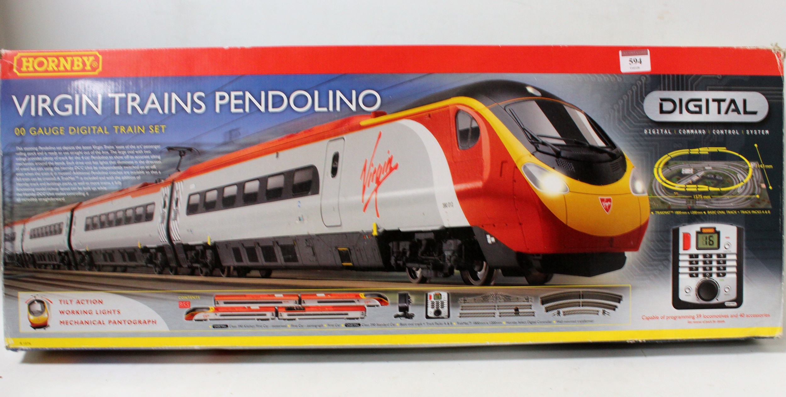 hornby virgin pendolino digital train set