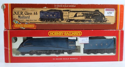 Lot 650 - Hornby LNER blue class A4 loco and tender...