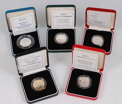 Lot 2063 - Great Britain, a collection of five silver...