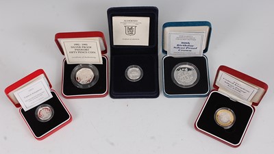 Lot 2071 - The Royal Mint, a collection of five silver...