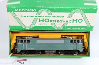 Lot 744 - HOrnby-acHO No. 638 BoBo electric loco, green...