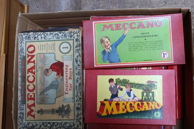 Lot 172 - Approx 13 empty Meccano set boxes from various...