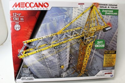 Lot 173 - Meccano Maker System 3ft/90cm Tower Crane kit,...