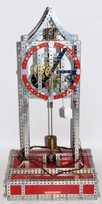 Lot 179 - Meccano pendulum clock, will benefit from...