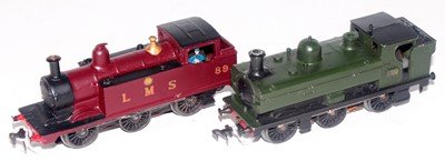 Lot 688 - Two 0-6-0 metal bodied, 3-rail tank locos:...