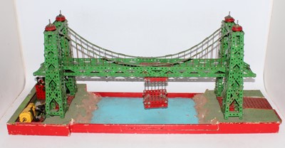 Lot 107 - Meccano model of 'Transporter Bridge' made by...