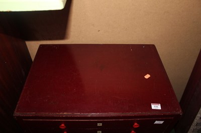 Lot 116 - Meccano 6-drawer dealer's cabinet, dark oak,...
