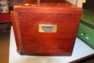 Lot 118 - Non Meccano dark stained four drawer cabinet...