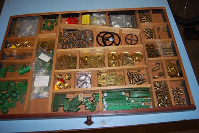 Lot 123 - Well constructed non-Meccano 5-drawer dark...