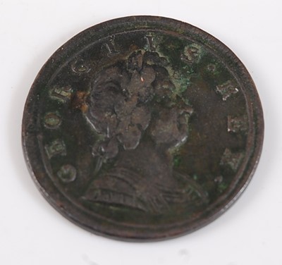 Lot 2135 - Great Britain, 1721 copper half penny, George...