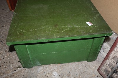 Lot 125 - A green painted large cabinet with tray and...