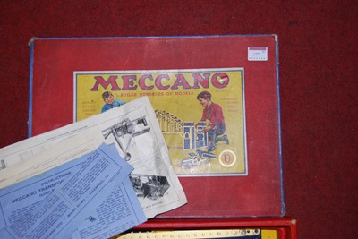 Lot 137 - Two Meccano blue/gold outfits, No. 5 1938...