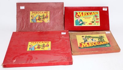 Lot 139 - Four post-war 1950s Meccano outfits: No. 4...