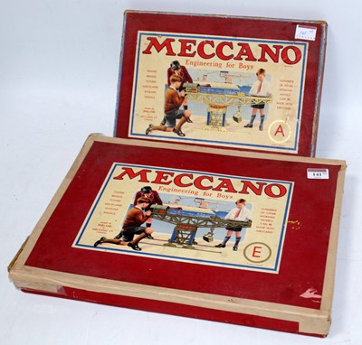 Lot 141 - Two Meccano outfits: 'E' outfit, appears...