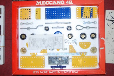 Lot 153 - Two Meccano sets: No. 4EL - unused, with a...