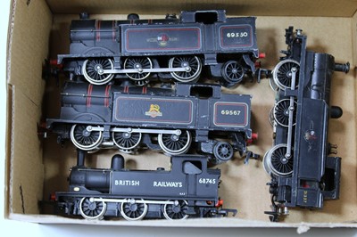 Lot 731 - Three Hornby Dublo and one Mainline BR black...