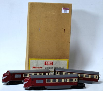 Lot 769 - Trix Meteor Diesel Express, Ref. 377, red and...