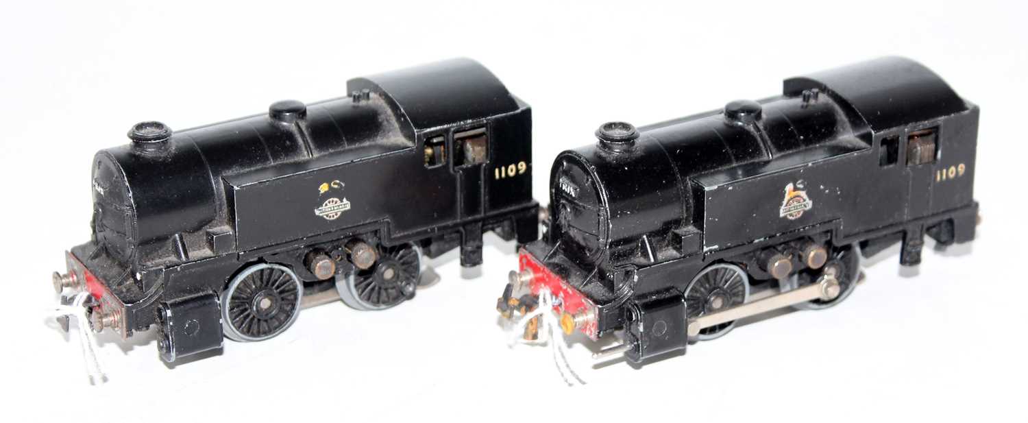 Lot 762 - Two Trix Twin 0-4-0 freelance locos, black...