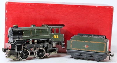 Lot 782 - Trix Twin: 0-4-0 loco and tender BR lined...