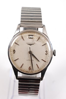 Lot 2529 - A Gents Longines stainless steel automatic...