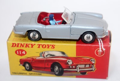 Lot 1927 - A Dinky Toys No. 114 Triumph Spitfire saloon...