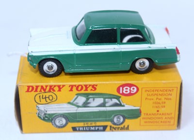 Lot 1938 - A Dinky Toys No. 189 Triumph Herald comprising...